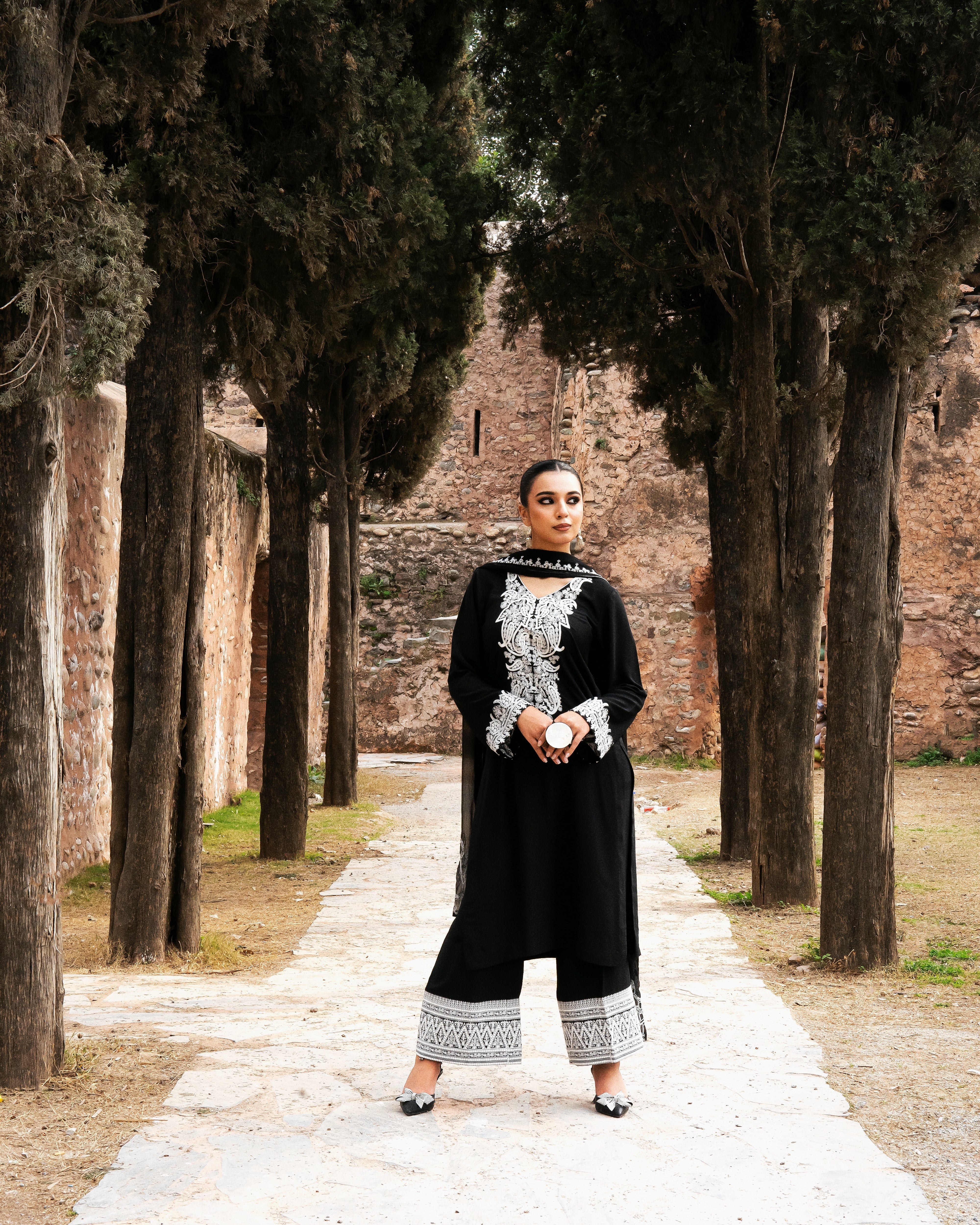 Black Georgette - 3 Pc