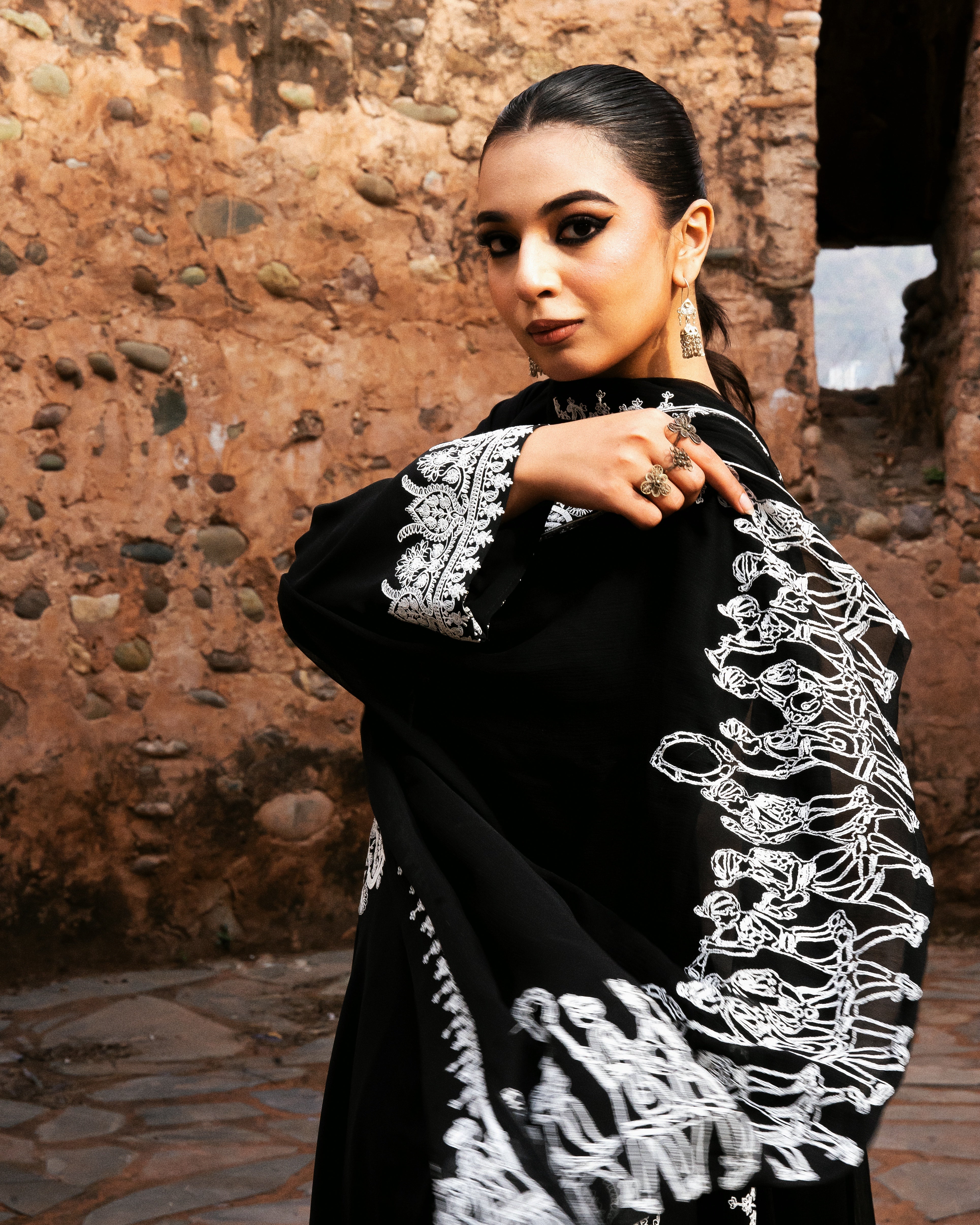 Black Georgette - 3 Pc